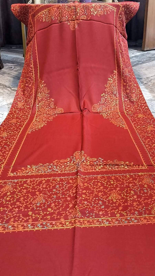 Classic Kashmiri Needle Embroidery Shawl