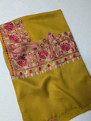 Kashmiri Pashmina Shawl | 4-Side Aari Embroidered Border