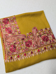 Kashmiri Pashmina Shawl | 4-Side Aari Embroidered Border