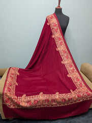 Kashmiri Pashmina Shawl | 4-Side Aari Embroidered Border