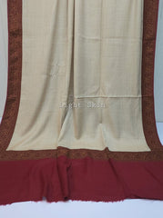 Plain wool shawl with Kani border