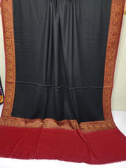 Plain wool shawl with Kani border