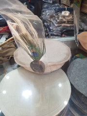 Traditional Chitrali Pakol with Feather – Handmade Wool Cap