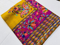 Classic Kashmiri Qalamkar Shawl – Handcrafted Ethnic Fashion