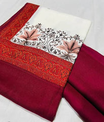 Luxury Pashmina Jamawar Shawl – 4 Side Border with Elegant Embroidered Pallu