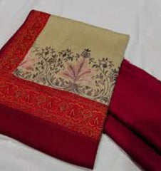 Luxury Pashmina Jamawar Shawl – 4 Side Border with Elegant Embroidered Pallu