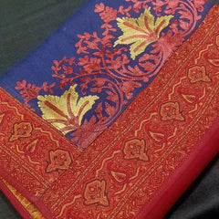 Luxury Pashmina Jamawar Shawl – 4 Side Border with Elegant Embroidered Pallu