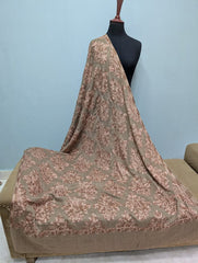 Traditional Kashmiri Pashmina Shawl | All Over Jaal Aari Embroidery | Soft & Elegant