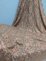 Traditional Kashmiri Pashmina Shawl | All Over Jaal Aari Embroidery | Soft & Elegant