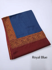 Plain wool shawl with Kani border