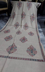 Classic Kashmiri Needle Embroidery Shawl