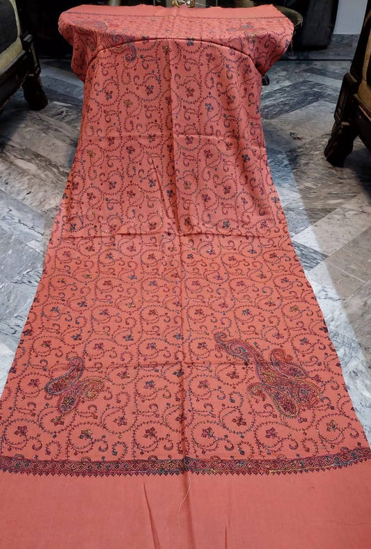 Classic Kashmiri Needle Embroidery Shawl