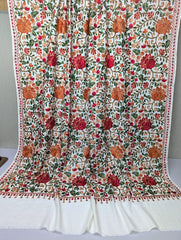 Luxury Handcrafted Pashmina Shawl – Aari Work & Allover Jaal Embroidery