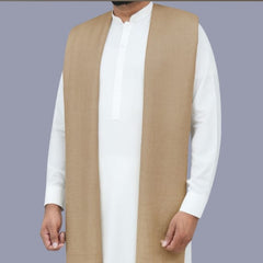 Classic Self Design Pure Wool Shawl for Men