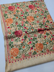 Traditional Kashmiri Pashmina Shawl | All Over Jaal Aari Embroidery | Soft & Elegant