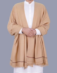 Classic Self Design Pure Wool Shawl for Men