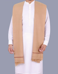 Classic Self Design Pure Wool Shawl for Men