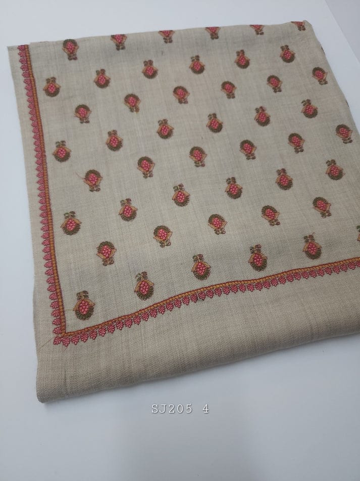 Traditional Kashmiri Pashmina Shawl | All Over Jaal Aari Embroidery | Soft & Elegant