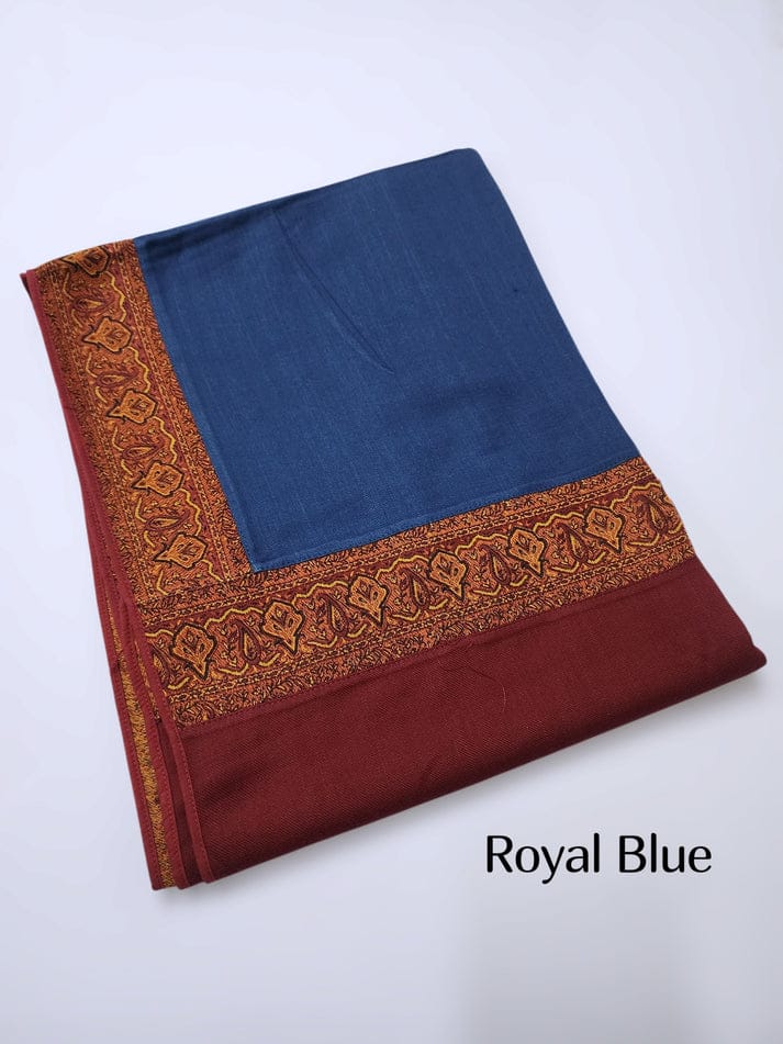 Plain wool shawl with Kani border