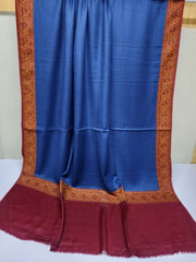 Plain wool shawl with Kani border